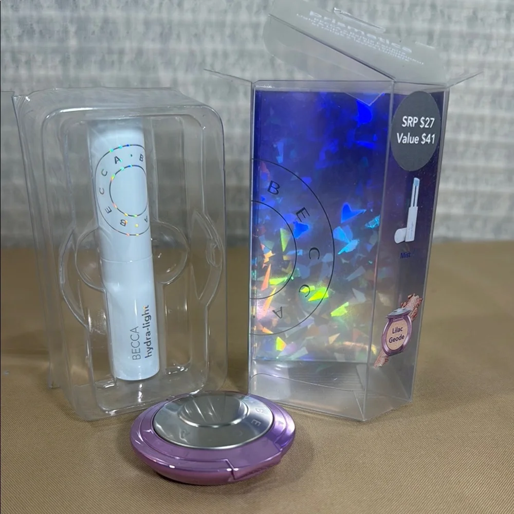 BECCA White and Purple Highlighter Set